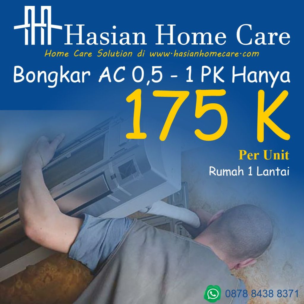 Bongkar AC Split 0,5 - 1 PK