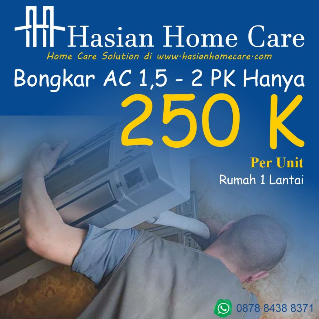 Bongkar AC Split 1,5 - 2 PK